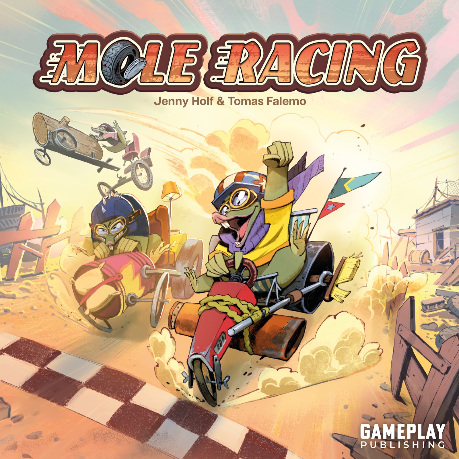 Mole Racing board game box front